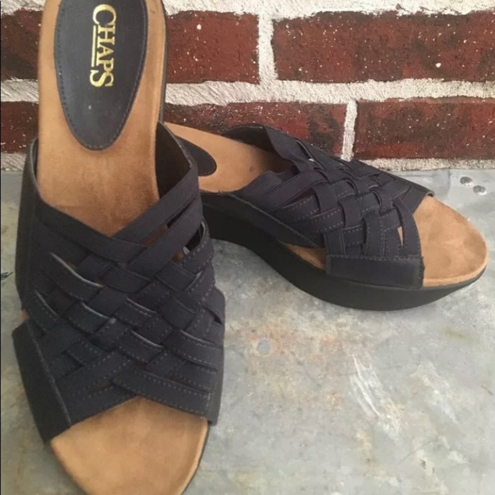 8.5 Blue Chaps Elastic Sandal Wilma